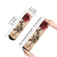 thumbnail image 4 of Fuzoiu Vintage Rose Botanical Art Print Adult Socks, Crew Moisture-wicking Socks, Unisex Cushion Crew Socks,Casual Sports Ankle Socks, 4 of 7
