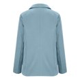 thumbnail image 5 of WULMLEO Women Blazer Oversized Long Sleeve Fall Blazers Business Petite Trendy Dressy Button Jackets Lapel Collar Fashion Clearance Lightweight Light Weight Mujer Cardigans Light Blue M, 5 of 7