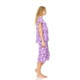thumbnail image 3 of 5202C Womens Capri Set Sleepwear Pajamas Woman Sleep Nightshirt Purple L, 3 of 4