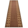 thumbnail image 1 of Custom Size Runner Rug Skid Resistant Backing Bordered Rug Runner Chain Border Brown Color Cut to Size Roll Runner Rugs By Feet Customize in USA Facility, 1 of 9