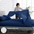 thumbnail image 3 of Ivy Union Microfiber Sheet Set - Breathable - Deep Pocket, Full XL, Dark Blue, 3 of 6