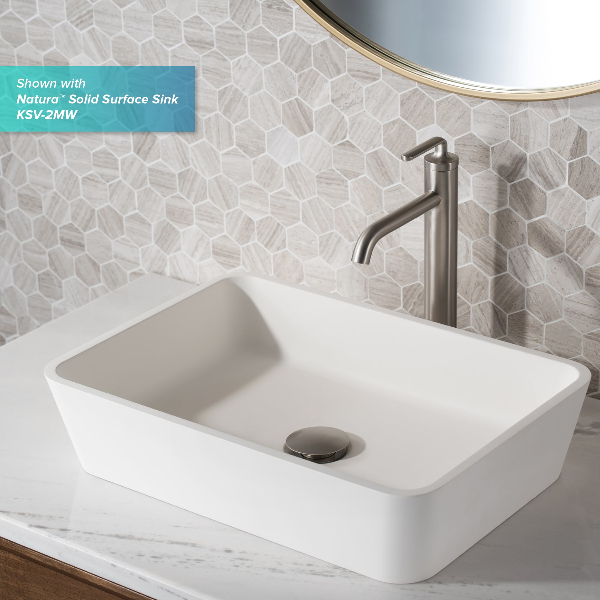 Ramus™ Single Handle Vessel Bathroom Sink Faucet with Pop-Up Drain in Spot Free Stainless Steel (2-Pack)