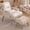 /Beige_With ottoman, variant on Mid Century Modern Accent Chair With Wood Frame, Upholstered Living Room Chairs With Backrest Angle Adjustment, Reading Armchair Lazy Chair For Bedroom Sunroom