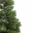 thumbnail image 3 of Northlight 3' Snowy Pine Artificial Christmas Tree in Wooden Pot - Unlit, 3 of 4