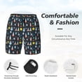 thumbnail image 3 of Yiaed Rocket Space Print Mens Swim Trunks Bathing Suit Compression Liner Beach Swim Shorts Swimwear Quick Dry Zipper Pocket No-Chafing Board Short-X-Large, 3 of 6