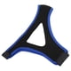 thumbnail image 3 of Correa de barbilla antirronquidos ajustable y transpirable, soporte para la mandíbula (negra con borde azul), 3 of 14