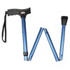 Carex Soft Grip Derby Folding Cane for All Occasions, Blue, Walking Aid, 250 lb Weight Capacity