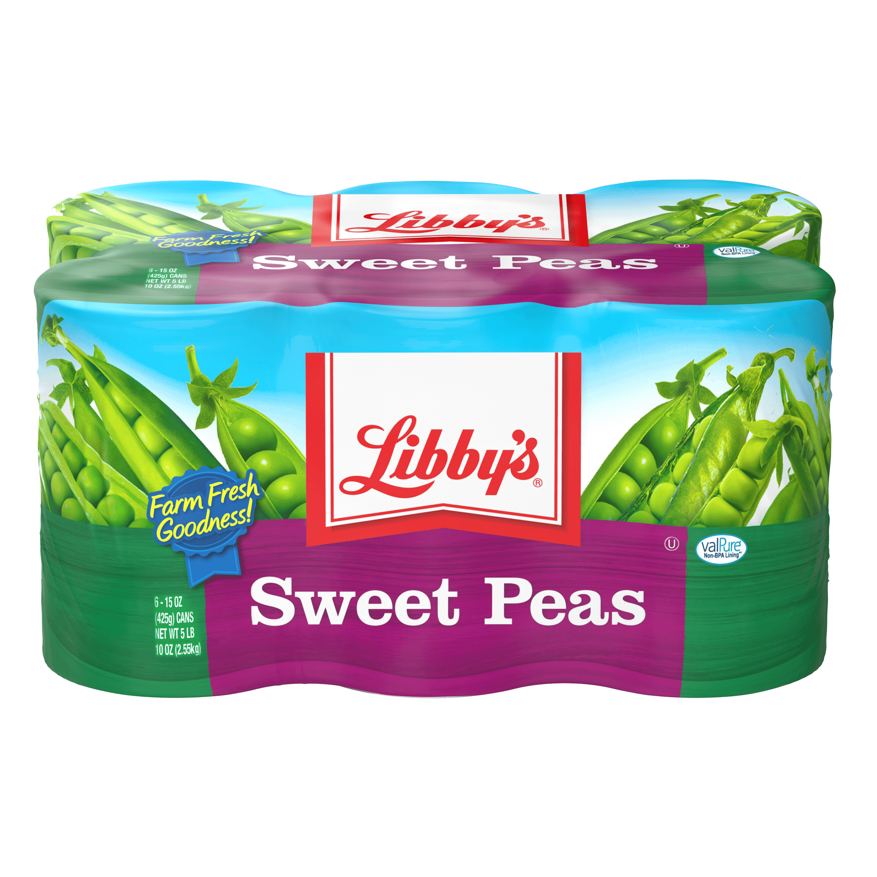(6 Cans) Libby's Canned Sweet Peas, 15 oz