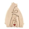 thumbnail image 2 of Adorno de animales de madera, figura de animal de madera, estatua de escritorio artesanal con forma de corazón de amor y abrazo Estilo B, 2 of 9