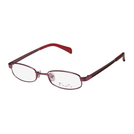 New Thalia Paola Womens/Ladies Designer Full-Rim Pink Fabulous Budget Popular Shape Frame Demo Lenses 46-17-130 Eyeglasses/Eye Glasses