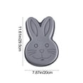 thumbnail image 3 of Silicone Bunny Cake Mold Baking Pan, Cute Rabbit Shaped Cake Pan, Holiday Birthday Party Supplies Kitchen Baking Tool (Gray), 3 of 8