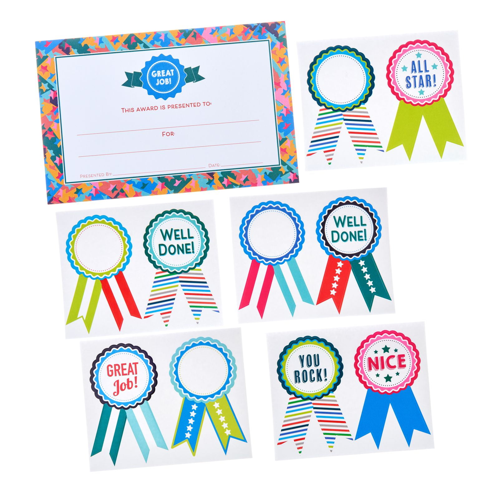 (4 pack) Gartner Studios "Great Job" Certificates, Unisex, Paper Recognition Awards, 20 Pack