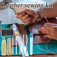 thumbnail image 2 of Sewing Kit, Professional Leather Sewing Needle with Handle, Hand Sewing Tool for Leather Canvas Shoe Repair, Saddle Coat Bookbinding – Alloy Metal Craft Kit, 2 of 10