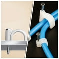 thumbnail image 6 of ETHZZLE 400Pcs White Wall Wire Cable Clips Steel Nail for Telephone and Phone Line Fixing, 6 of 8