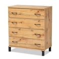 thumbnail image 2 of Baxton Studio Maison Wotan Chêne Brun Fini Bois Commode de Rangement 4 Tiroirs, 2 of 8