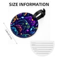 thumbnail image 5 of Game Controller 2pcs PU Leather Round Bag Tags Suitcase Handbag Tags with Privacy Cover and Name ID Tag for Travel Luggage, Handbags, Backpacks, School Bags, 5 of 6