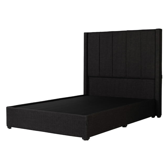 Box Base cama Individual + Cabecera Nizza Negro DICASA