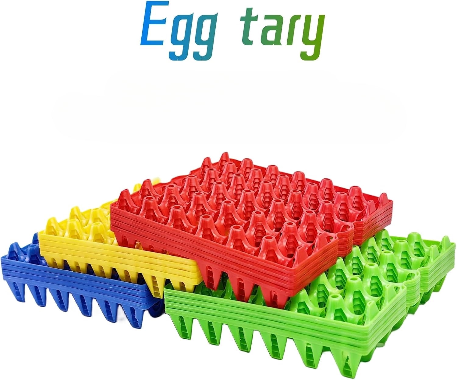 8-Pack Plastic Egg Tray Egg Crates 30-Egg Flats for Home Chicken Farmers, Stackable Egg Cartons Hold Multiple Eggs, Great for Storing, Sorting, and Shipping Eggs, Durable and Reusable