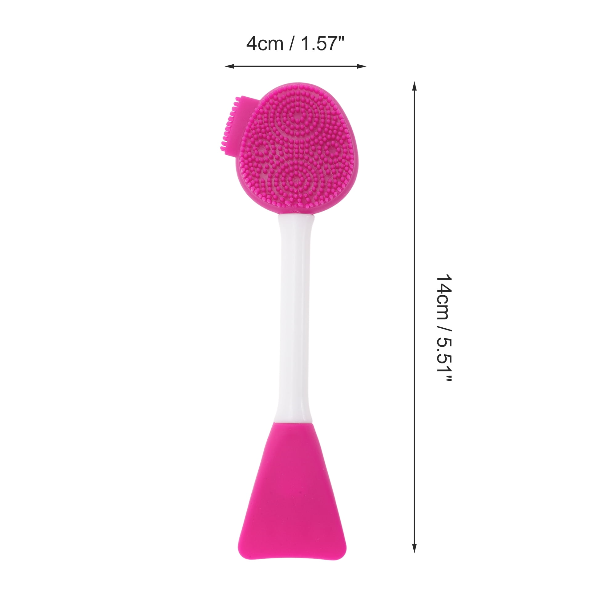 Unique Bargains Soft Double-headed Facial Mask Brushes 2 Pcs Rose Red