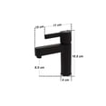 thumbnail image 3 of Monomando Lavabo U Ovalin Baño Rubinett Acero 304 Corto Negro Mate, 3 of 6