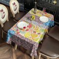 thumbnail image 2 of Pioneer Flower Floral Print Pattern Rectangle Tablecloth 60"x102",Waterproof Polyester Rectangle Table Cloth, Wipeable Spillproof Polyester Tablecloth for Dining, Camping, Indoor and Outdoor, 2 of 6