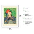 thumbnail image 2 of The Zouave - Portrait of French Army Soldier - From an Original Color Painting by Vincent Van Gogh c.1888 - Bamboo Fine Art 290gsm Paper Print (Unframed) 18x24in, 2 of 4