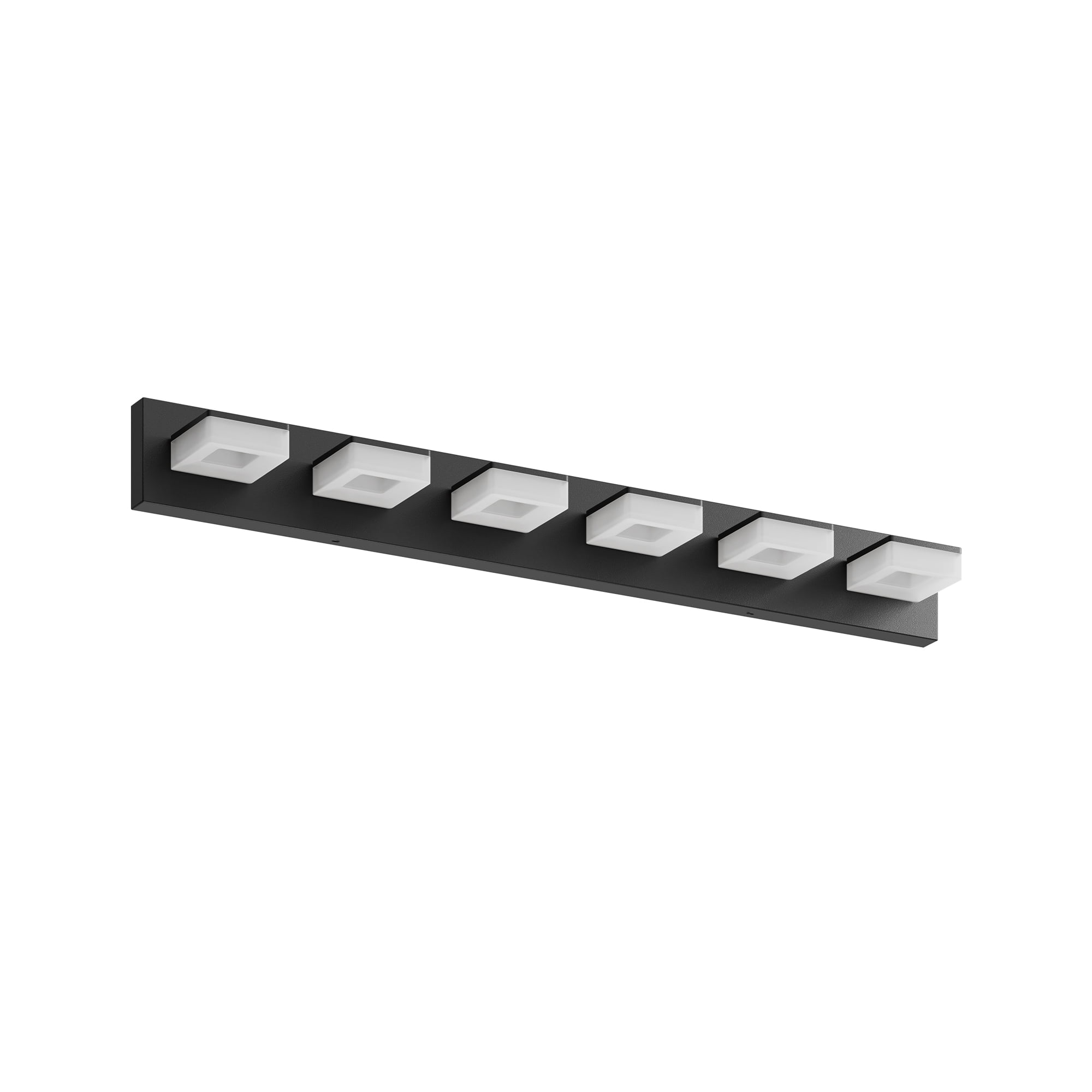6 Light Dimmable Black Bathroom Light Fixtures Over Mirror, 39 in LED Vanity Lights, Acrylic Stainless Steel, Adjustable 3000K/4000K/6000K, 360° Rotate