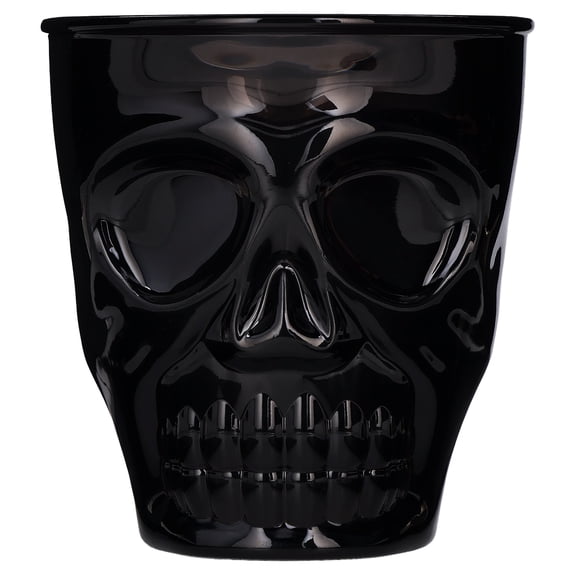 Plastic Skull Wine Glass, Black, Halloween by Way To Celebrate