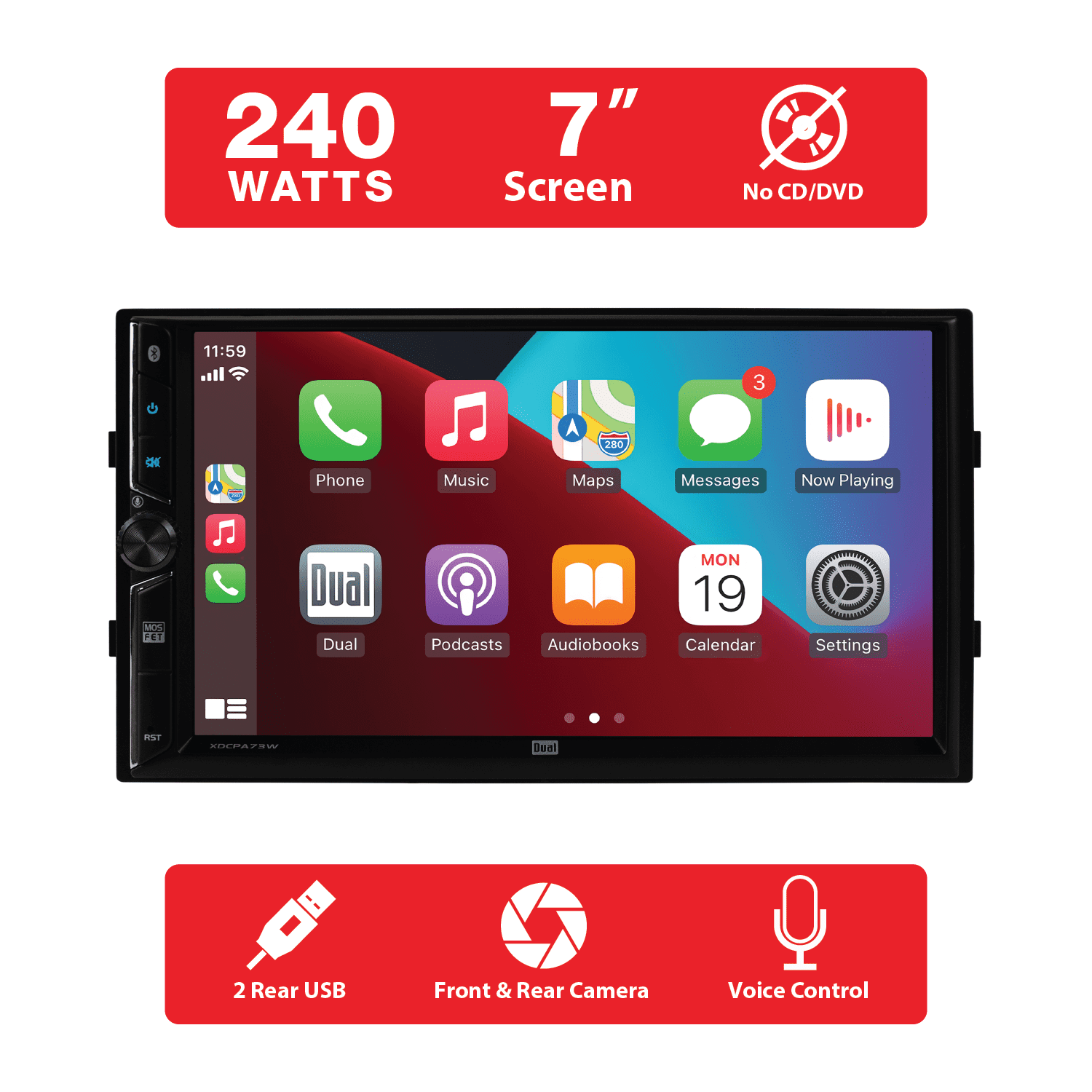✳CHIKUWAポータブルワイヤレス　Carplay car stereo Amazon.com: for Apple Carplay Wireless Portable 7