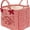 S-Red 2, variant on Boho Fabric Storage Basket, Quilted Floral Print Fabric Storage Basket with Reinforced Handles, Collapsible Quilted Laundry Basket Organizer Bin for Bedroom Closet Home Decor Car Storage Picnic,Small
