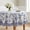 Blue Floral, variant on Spring Floral Oval Tablecloth 54x72in, Waterproof Washable Farmhouse Flower Table Cover for Indoor Outdoor Dining