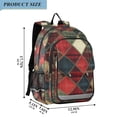 thumbnail image 2 of FORMRS School Backpack 17" Student Travel Bag with Laptop Compartment, Dark Tartan Pattern, 2 of 7