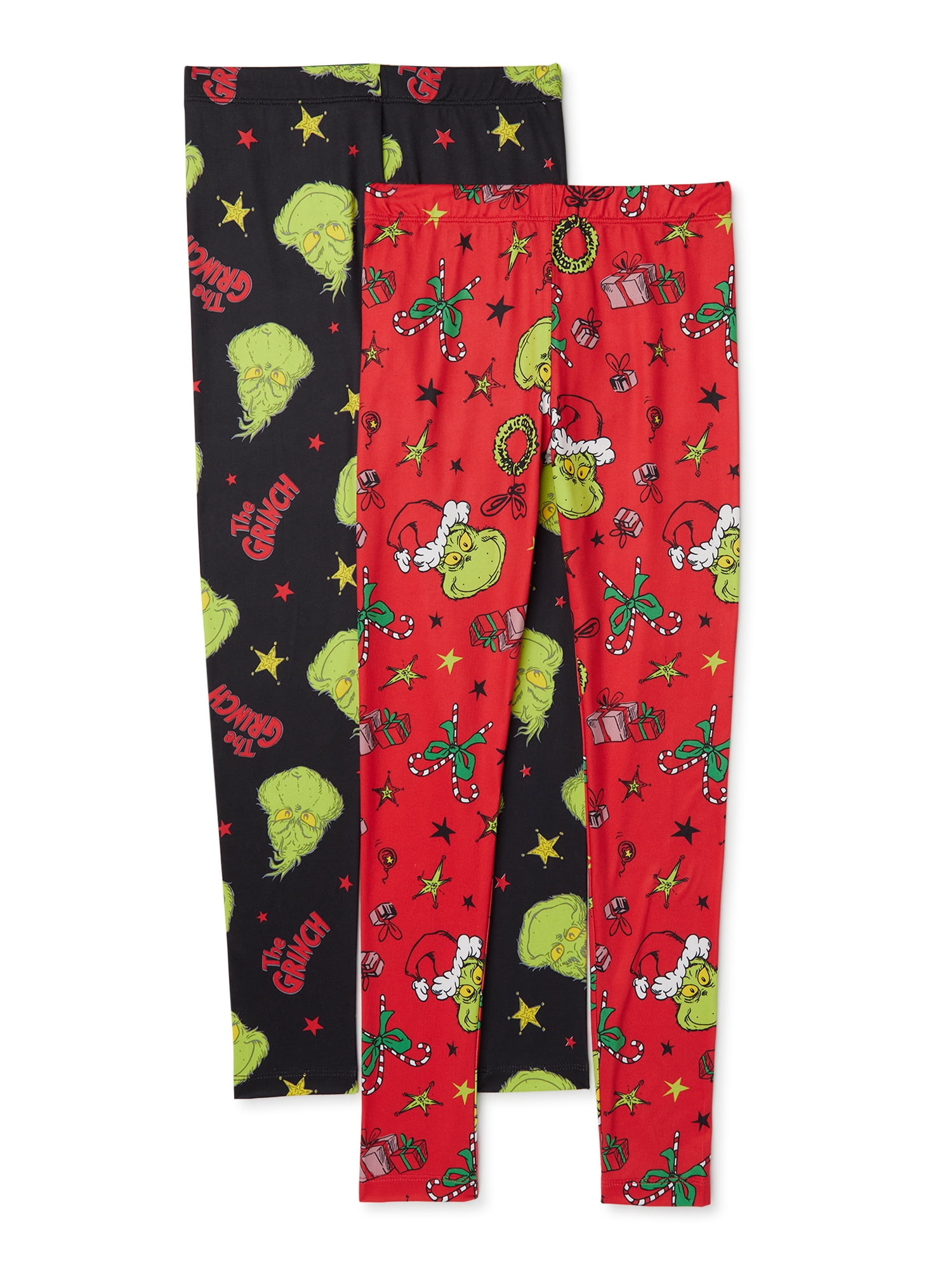 The Grinch Girls Graphic Print Leggings, 2Pack, Sizes 416