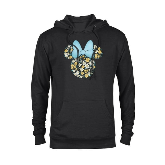Disney Minnie Mouse March Birth Month Birthstone & Flowers - Pullover Hoodie for Adults - Customized-Black