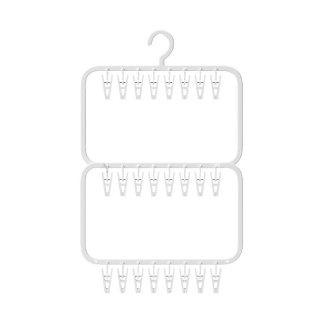 Kyursd 18 And 36 Clips Space Saving Clip For Socks And Underwear Door Hanging Windproof And Traceless Clip Strong Clamp Easy To Dry And Organize Clothes Drying Rack