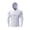 White, variant on Men's Hooded Compression Long Sleeve T-Shirt - Quick-Dry Athletic Baselayer for Gym & Training