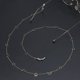 thumbnail image 5 of JM 2 Piezas Soporte de Cadena para Gafas (Oro y Plata) Cordón de Vidrio de Lectura Soporte para Anteojos Cadena de Aleación Cadena de Collar de Metal Soporte para Correa para Gafas de Sol Extremo de Goma - Luna y Estrellas JM, 5 of 5