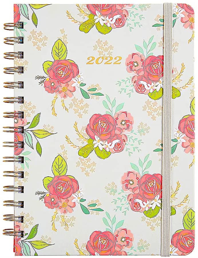 8.5x11 weekly planner 2021 2022 black meadow floral choose your start month LARGE WEEKLY PLANNER 12 month calendar
