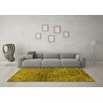 thumbnail image 3 of Ahgly Company Indoor Square Oriental Yellow Industrial Area Rugs, 4' Square, 3 of 4