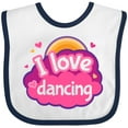 thumbnail image 3 of Inktastic I Love Dancing Dance Teacher Girls Baby Bib, 3 of 4