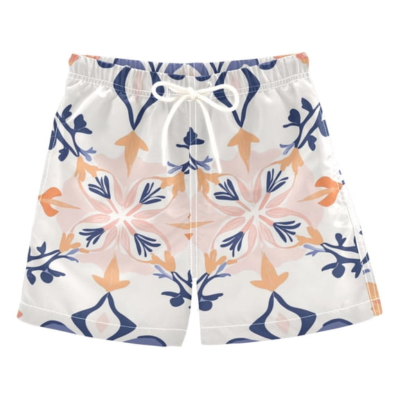 FORMRS Boys Swim Trunks Quick Dry Mesh Liner Boardshorts Sizes XS-XL, Colorful Abstract Pattern