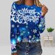 thumbnail image 2 of Camisas Navideñas Para Mujer, Camisetas de Manga Larga, Blusa Informal Holgada Con Cuello Redondo Estampada A La Moda Odeerbi  ODB194738, 2 of 5
