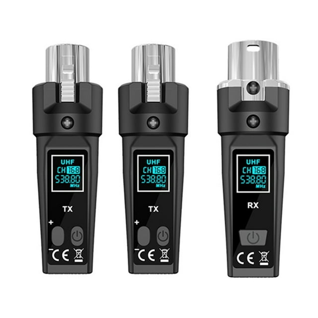 Adaptador para de Micrófono Inalámbrico UHF, Transmisor y Receptor XLR para Micrófono Dinámico, Mezclador de Audio para Guitarra.