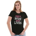 thumbnail image 4 of Squeeze With Five Breast Cancer Womens Slim Fit Graphic Tee Brisco Brands M, 4 of 5