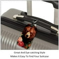 thumbnail image 3 of Square 2Pack PU Leather Bear Cruise Luggage Tag with Privacy Cover and Name ID Tag for Travel Handbags Backpacks Luggage Tags, 3 of 6