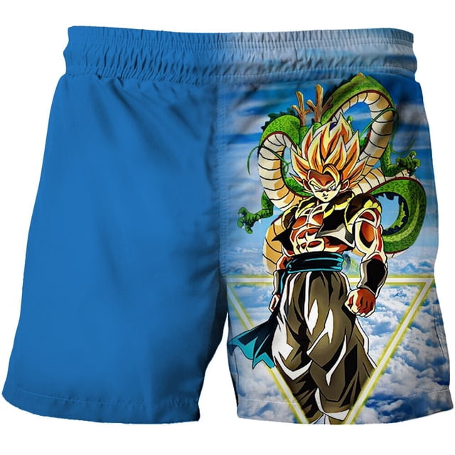 Pantalones de playa de verano para niños de Seven Dragon Ball Wukong, pantalones de playa de ocio, pantalones cortos con estampado 3d de secado rápido y transpirables heqiyong CONDUJO