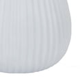 thumbnail image 4 of Azra Vase with Ribbed Texture and Wide Opening, 8 Inch White Resin, 4 of 5