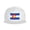 White, variant on Snapback Hat Flag Of Colorado Adjustable Flat Bill Brim Hat for Men Women Casual Wear Navy Blue