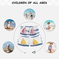 thumbnail image 6 of FORMRS Boys Swim Trunks Quick Dry Mesh Liner Boardshorts Sizes XS-XL, Pink Hand Drawn Sailboats, 6 of 7