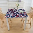 thumbnail image 3 of nygtbtfer Fitted Tablecloth, Contemporary Print Polyester Table Cloth, Polygonal , for Wedding Party Dining Banquet Use, Multicolor White, 3 of 7
